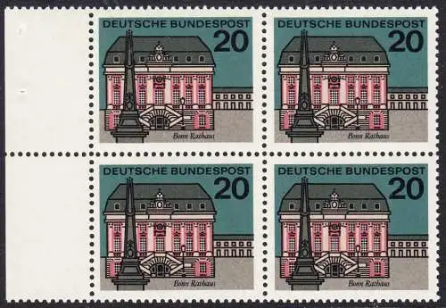 BUND 1964 Michel-Nummer 0424 postfrisch BLOCK RÄNDER links (a2)