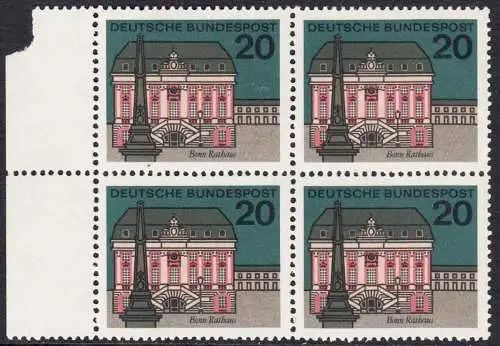 BUND 1964 Michel-Nummer 0424 postfrisch BLOCK RÄNDER links (a3)