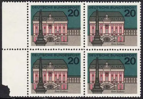 BUND 1964 Michel-Nummer 0424 postfrisch BLOCK RÄNDER links (a4)
