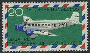 BUND 1969 Michel-Nummer 0576 postfrisch EINZELMARKE