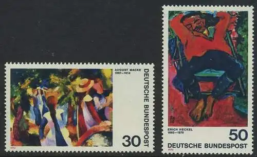 BUND 1974 Michel-Nummer 0816-0817 postfrisch SATZ(2) EINZELMARKEN