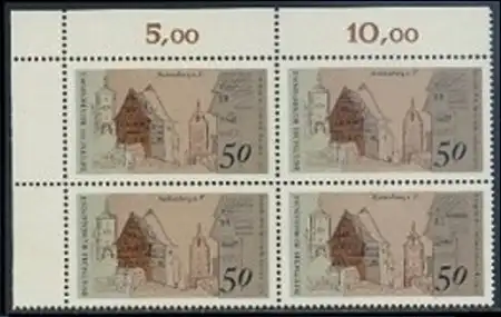 BUND 1975 Michel-Nummer 0861 postfrisch BLOCK ECKRAND oben links