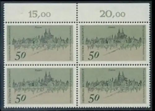 BUND 1975 Michel-Nummer 0863 postfrisch BLOCK RÄNDER oben