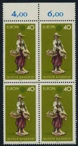 BUND 1976 Michel-Nummer 0890 postfrisch BLOCK RÄNDER oben (a1)