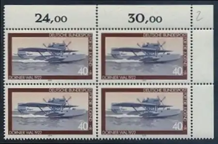 BUND 1979 Michel-Nummer 1005 postfrisch BLOCK ECKRAND oben rechts (a2)