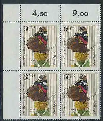 BUND 1984 Michel-Nummer 1203 postfrisch BLOCK ECKRAND oben links