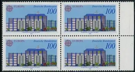 BUND 1990 Michel-Nummer 1462 postfrisch BLOCK Ränder rechts
