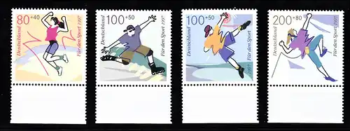 BUND 1997 Michel-Nummer 1898-1901 postfrisch SATZ(4) EINZELMARKEN RÄNDER unten