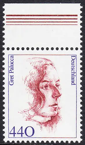 BUND 1998 Michel-Nummer 2014 postfrisch EINZELMARKE RAND oben 