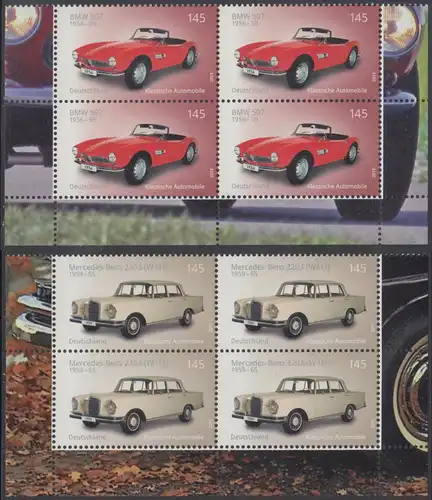 BUND 2015 Michel-Nummer 3143-3144 postfrisch SATZ(2) BLÖCKE ECKRÄNDER unten rechts/links