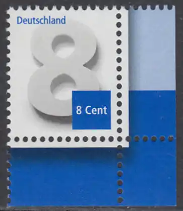 BUND 2015 Michel-Nummer 3188 postfrisch EINZELMARKE ECKRAND unten rechts