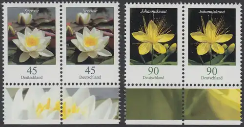 BUND 2017 Michel-Nummer 3303-3304 postfrisch SATZ(2) horiz.PAARE RÄNDER unten (a)