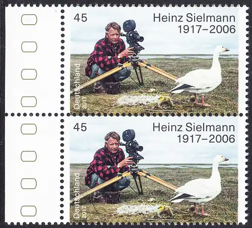 BUND 2017 Michel-Nummer 3318 postfrisch vert.PAAR RÄNDER links