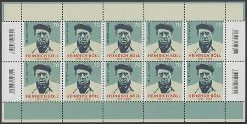 BUND 2017 Michel-Nummer 3350 postfrisch BOGEN(10)