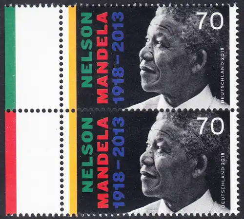 BUND 2018 Michel-Nummer 3404 postfrisch vert.PAAR RÄNDER links