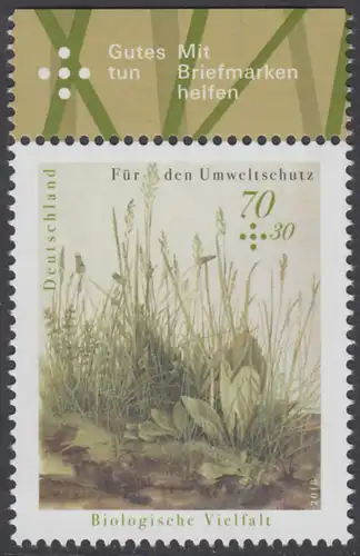 BUND 2018 Michel-Nummer 3411 postfrisch EINZELMARKE RAND oben (b)