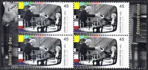 BUND 2018 Michel-Nummer 3415 postfrisch BLOCK RÄNDER rechts/links