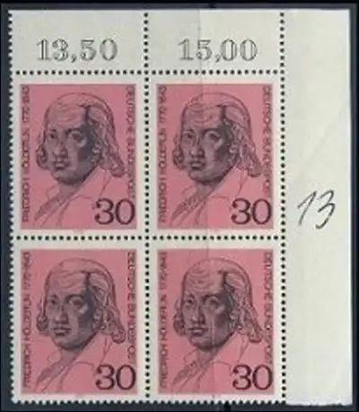 BUND 1970 Michel-Nummer 0618 postfrisch BLOCK ECKRAND oben rechts