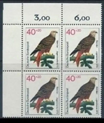BUND 1973 Michel-Nummer 0756 postfrisch BLOCK Eckrand oben links