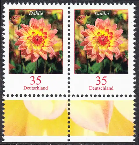 BUND 2006 Michel-Nummer 2505 postfrisch horiz.PAAR Randmarken unten