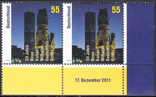 BUND 2011 Michel-Nummer 2898 postfrisch horiz.PAAR ECKRAND unten rechts