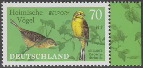 BUND 2019 Michel-Nummer 3463 postfrisch EINZELMARKE RAND rechts (b)