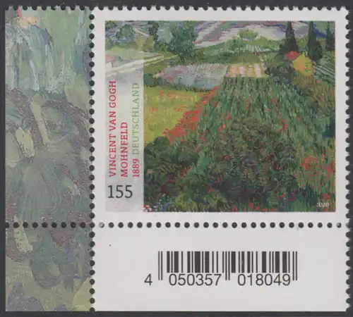 BUND 2020 Michel-Nummer 3512 postfrisch EINZELMARKE ECKRAND unten links