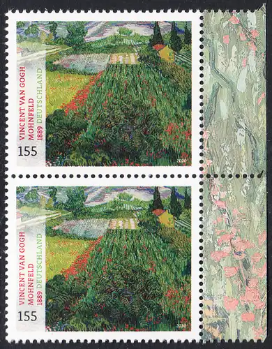 BUND 2020 Michel-Nummer 3512 postfrisch vert.PAAR RÄNDER rechts