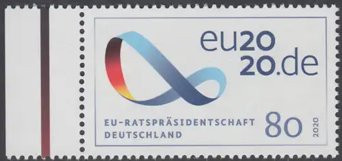 BUND 2020 Michel-Nummer 3554 postfrisch EINZELMARKE RAND links (a)