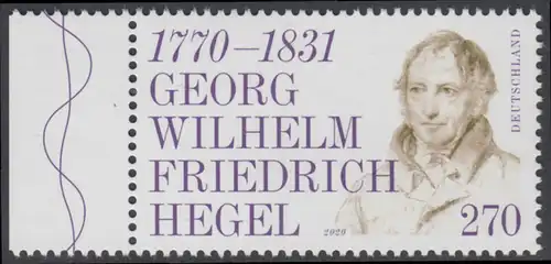 BUND 2020 Michel-Nummer 3560 postfrisch EINZELMARKE RAND links (a)