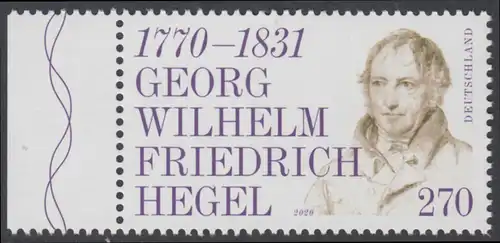 BUND 2020 Michel-Nummer 3560 postfrisch EINZELMARKE RAND links (b)