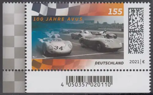 BUND 2021 Michel-Nummer 3616 postfrisch EINZELMARKE ECKRAND unten links