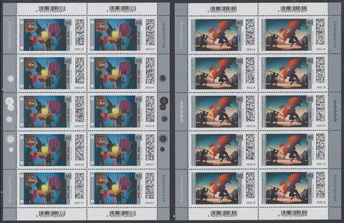 BUND 2021 Michel-Nummer 3631-3632 postfrisch SATZ(2) BÖGEN(jew. 10)