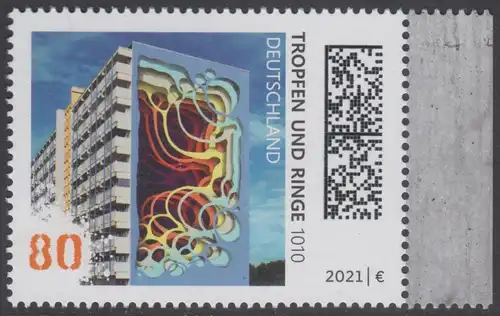 BUND 2021 Michel-Nummer 3633 postfrisch EINZELMARKE RAND rechts (a)