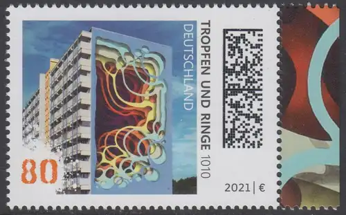 BUND 2021 Michel-Nummer 3633 postfrisch EINZELMARKE RAND rechts (c)