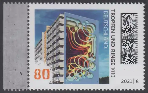 BUND 2021 Michel-Nummer 3633 postfrisch EINZELMARKE RAND links (a)