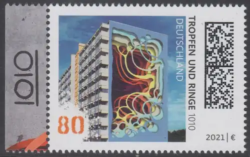 BUND 2021 Michel-Nummer 3633 postfrisch EINZELMARKE RAND links (b)