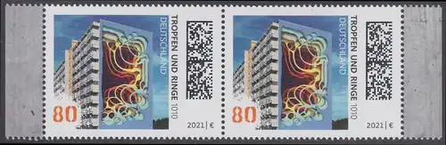 BUND 2021 Michel-Nummer 3633 postfrisch horiz.PAAR RÄNDER rechts/links (a)