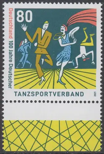 BUND 2021 Michel-Nummer 3639 postfrisch EINZELMARKE RAND unten (a)