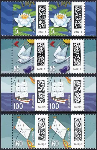 BUND 2021 Michel-Nummer 3644-3647 postfrisch SATZ(4) horiz.PAARE RÄNDER rechts/links (c)