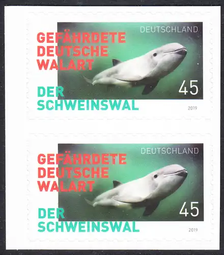 BUND 2019 Michel-Nummer 3437 postfrisch vert.PAAR (a01) (aus MH/selbstklebend)