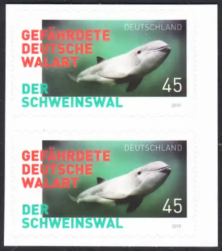 BUND 2019 Michel-Nummer 3437 postfrisch vert.PAAR (a02) (aus MH/selbstklebend)