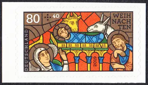 BUND 2019 Michel-Nummer 3500 postfrisch EINZELMARKE (a02) (aus MH/selbstklebend)