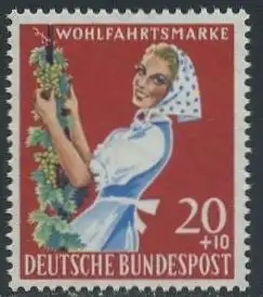BUND 1958 Michel-Nummer 0299 postfrisch EINZELMARKE