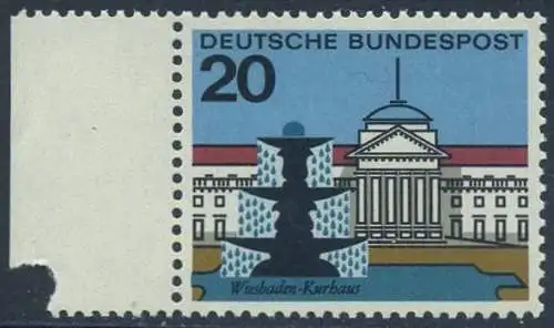BUND 1964 Michel-Nummer 0420 postfrisch EINZELMARKE RAND links (b)