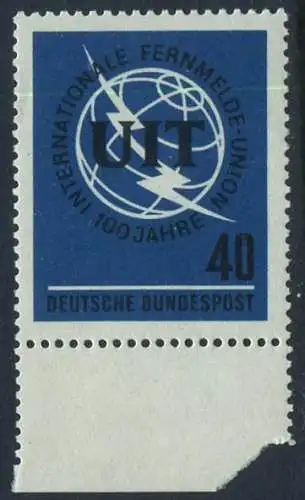 BUND 1965 Michel-Nummer 0476 postfrisch EINZELMARKE RAND unten (b)