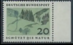 BUND 1969 Michel-Nummer 0592 postfrisch EINZELMARKE RAND rechts