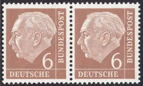 BUND 1954 Michel-Nummer 0180 postfrisch horiz.PAAR