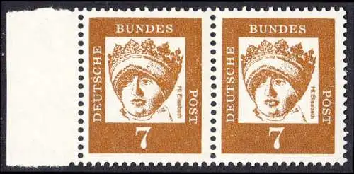 BUND 1961 Michel-Nummer 0348y postfrisch horiz.PAAR RAND links (a)