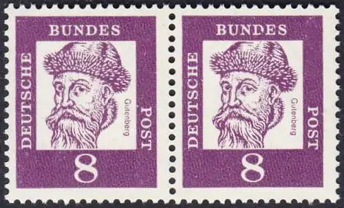 BUND 1961 Michel-Nummer 0349x postfrisch horiz.PAAR